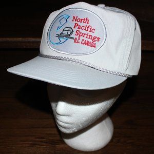 3/$55❤️unworn vintage North Pacific Springs B.C. Canada No Problem Cap rope hat